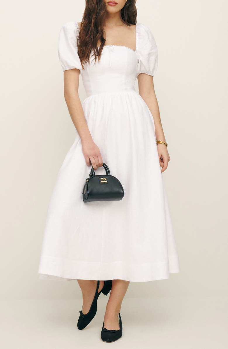Reformation Marella A-Line Linen Dress
