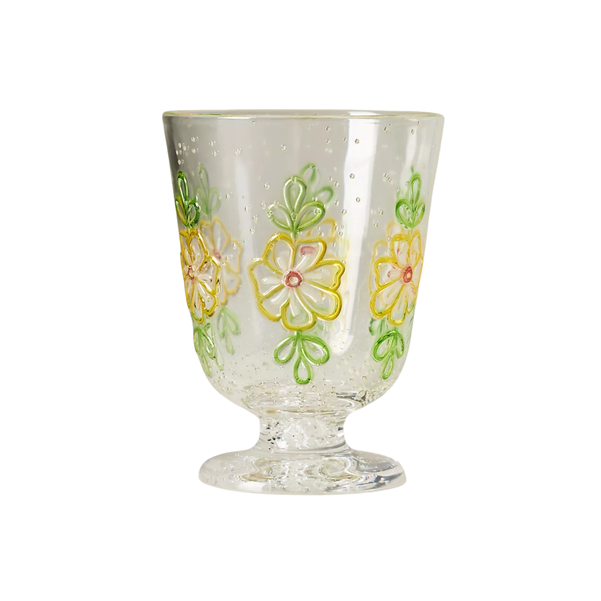a decorative drink glass
