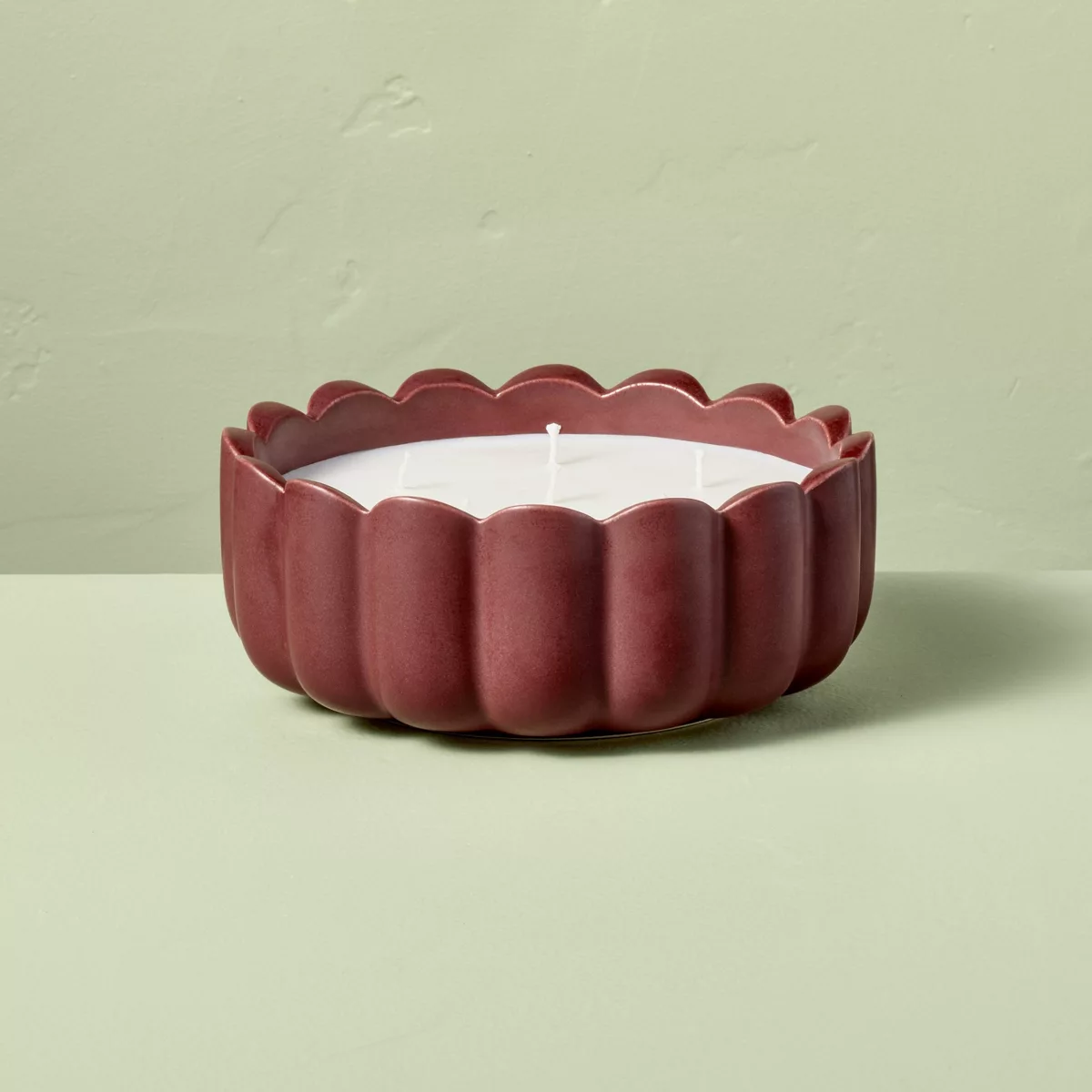 6 Wick Ceramic Scalloped Rim Jar Candle 42oz - Hearth U0026 Hand&amp;trade; With Magnolia