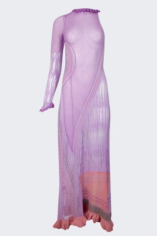Roberta Einer Bianca Knit Maxi Dress Violet