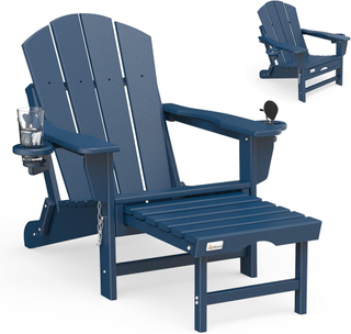 blue folding adirondack chair