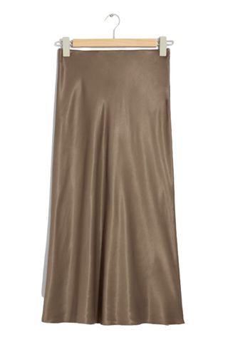 Satin Midi Skirt