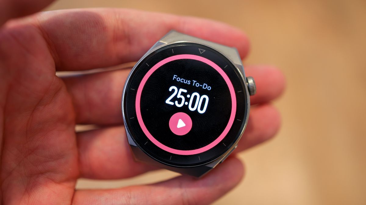 A photo of the Huawei Watch GT 3 Pro smartwatch