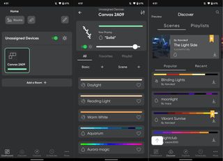 Nanoleaf app screenshots