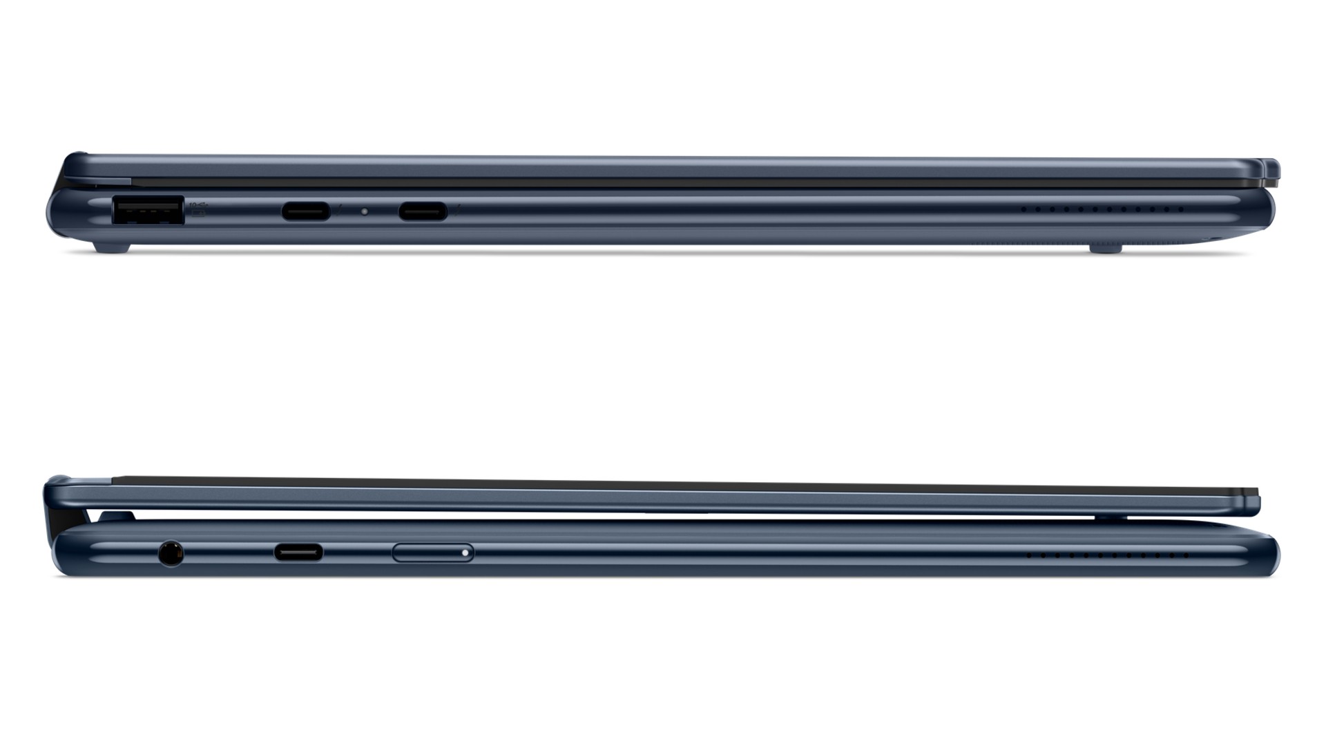 Render of the Lenovo Yoga 9i 2-in-1 14 (Gen 10) Aura Edition on a white background.