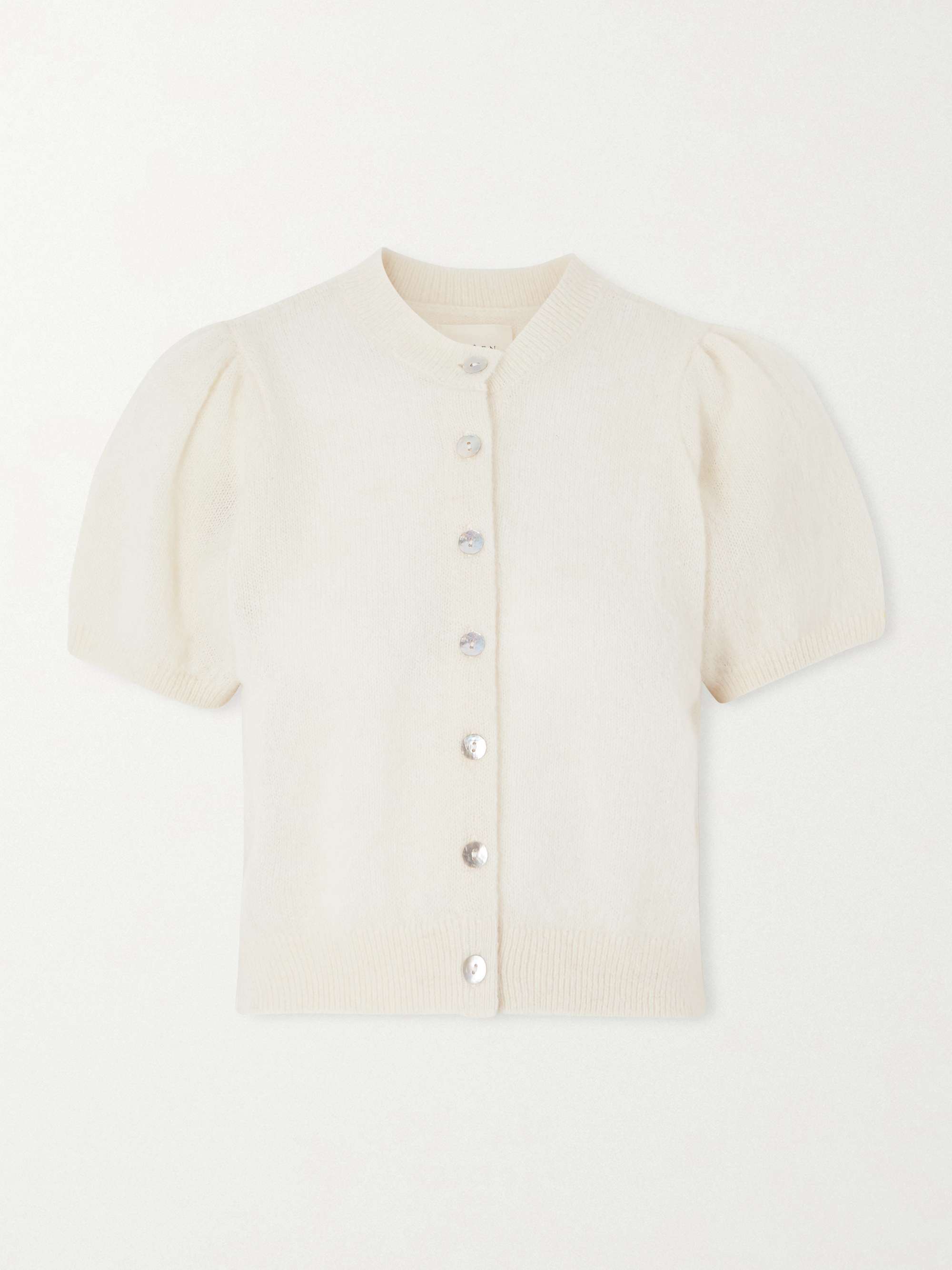 Anisa Gathered Alpaca-Blend Cardigan