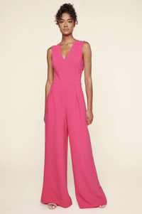 Klara Wide Leg Jumpsuit ($73.10) | Sugarlips
Perfect for a day-to-night look, the V-neck jumpsuit comes in a variety of different colors
