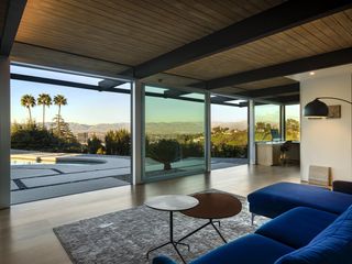 views out to the garden at neutra's lord house