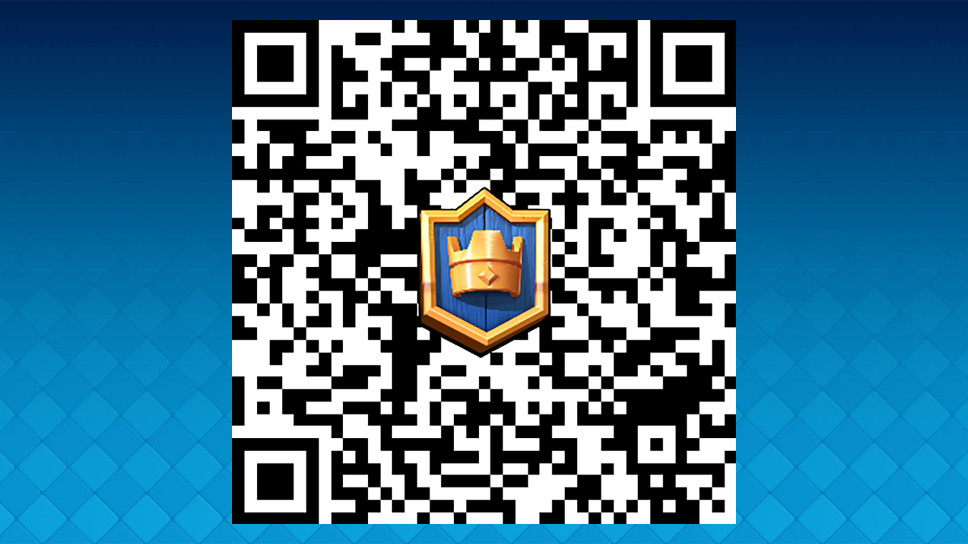 Clash Royale QR code for 50,000 Gold, 200 Common Wild Cards, and a Magic Lucky Chest
