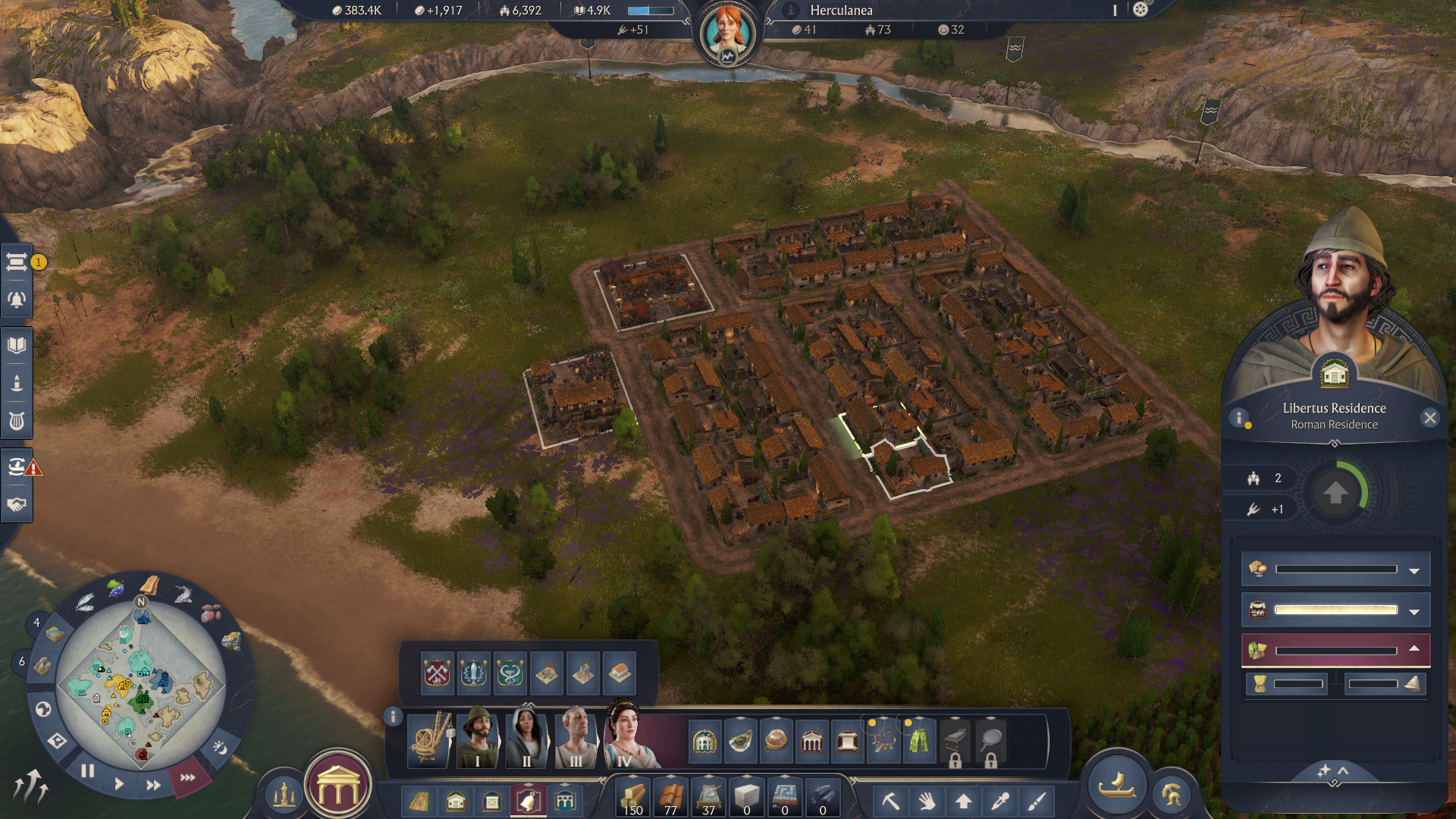 An Anno 117: Pax Romana gameplay screenshot on PC.