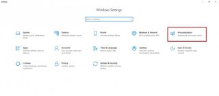 windows 10 personalization settings