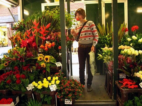 Megan with flowers