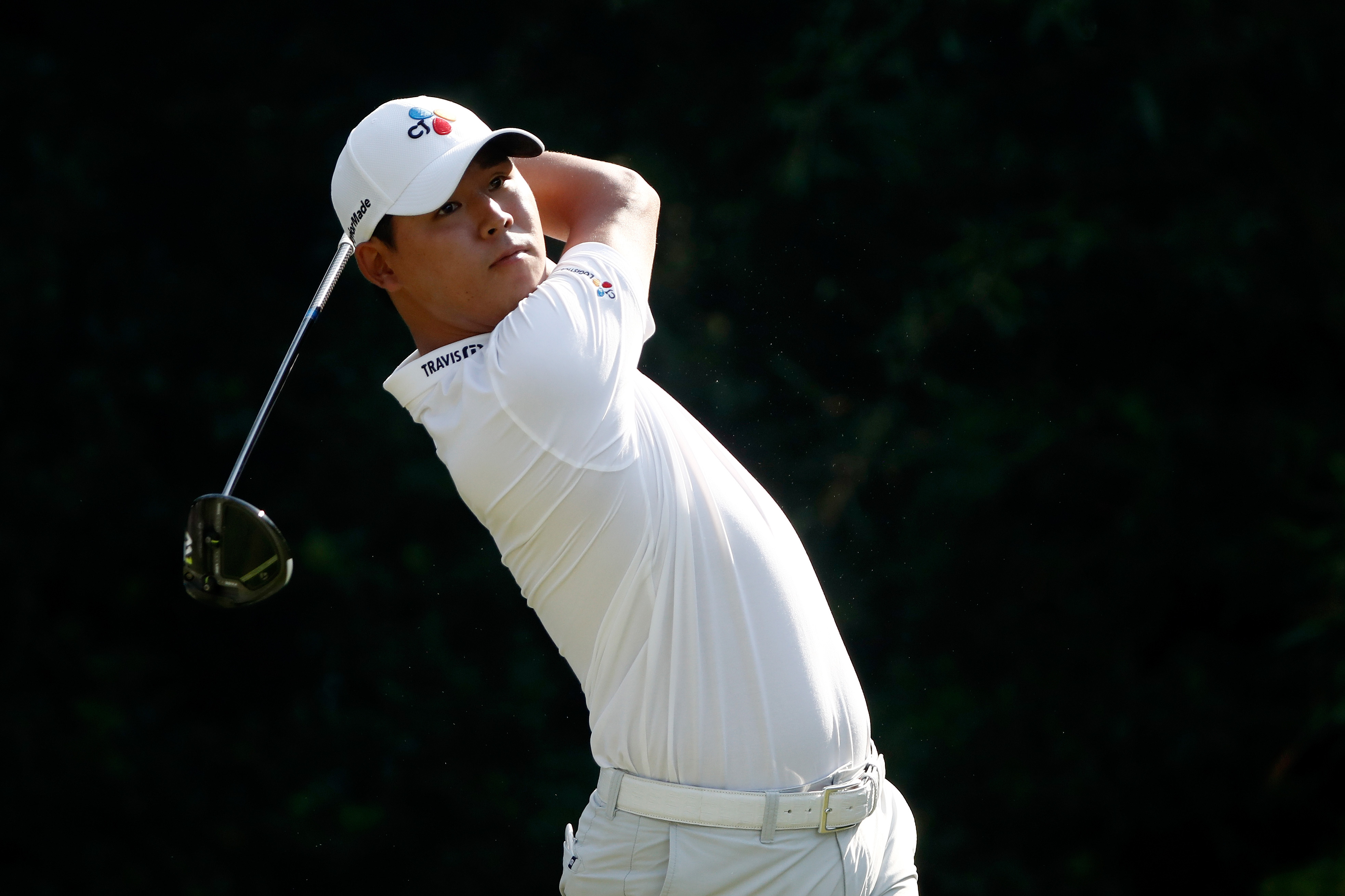 Si Woo Kim hits a driver off the tee