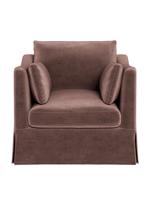 Caitlin Slipcovered Swivel Chair by The Everygirl