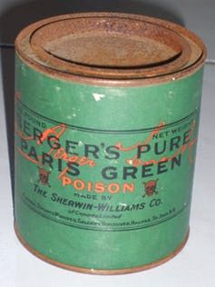 Paris Green was a popular emerald pigment for Victorian paints and dyes. It was also chock-full of toxic arsenic.