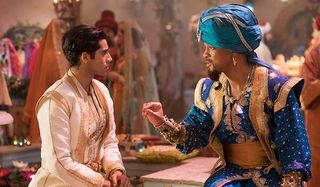 Mena Massoud as Aladdin and Will Smith as Genie in 2019 live-action remake