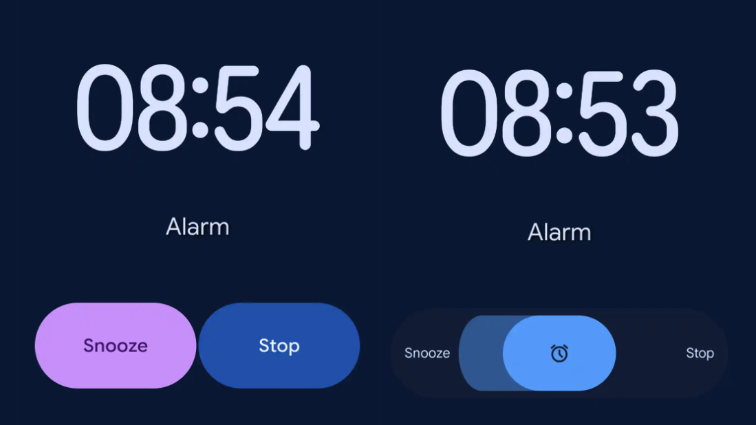 Two ways to dismiss an alarm with Google Clock