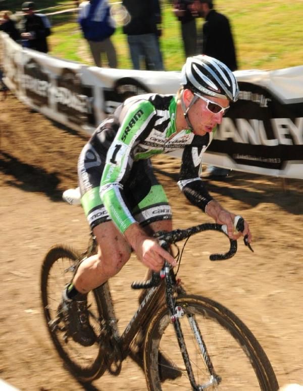 Jeremy Powers (Cyclocrossworld.com-Canondale) is under the weather today