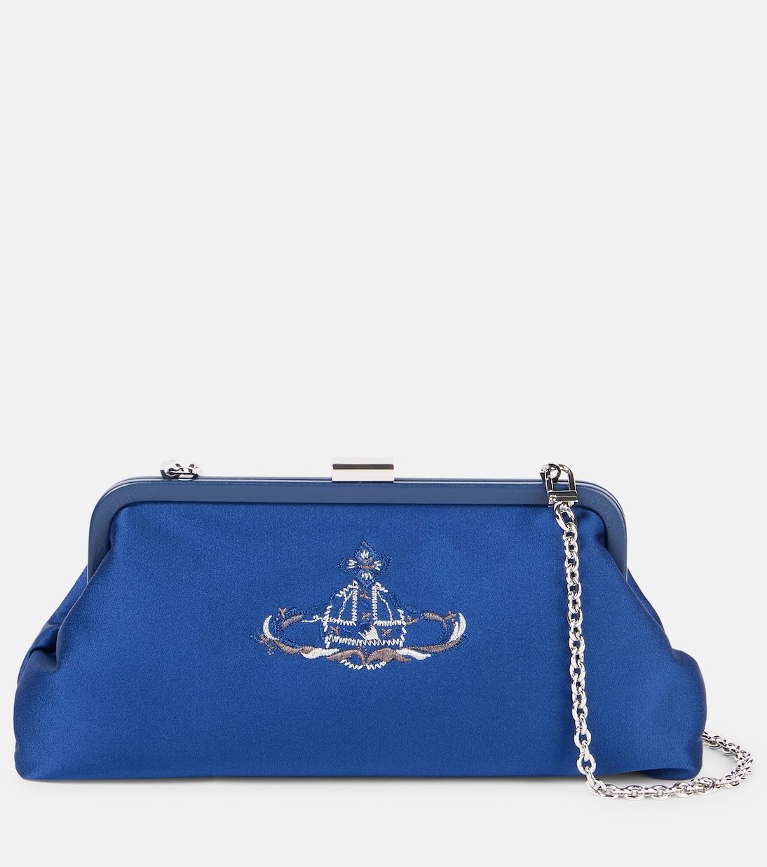 Dorothy Embroidered Satin Clutch