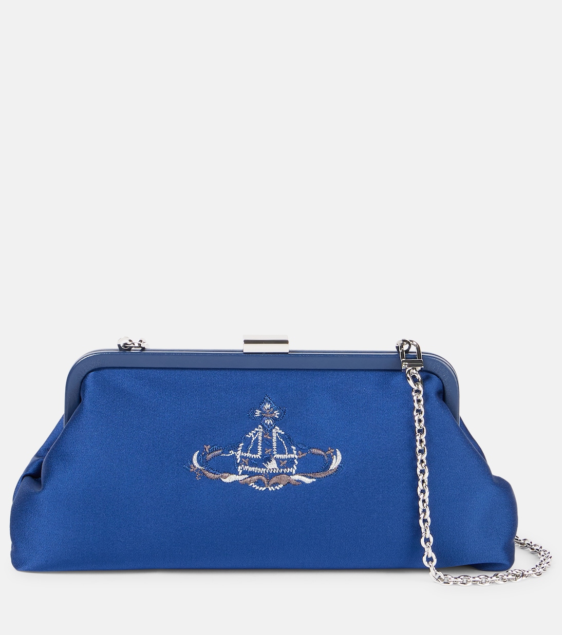 Dorothy Embroidered Satin Clutch