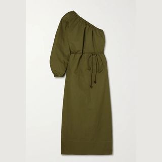 FAITHFULL THE BRAND + NET SUSTAIN + Monikh Amorosa one-sleeve organic cotton-poplin maxi dress