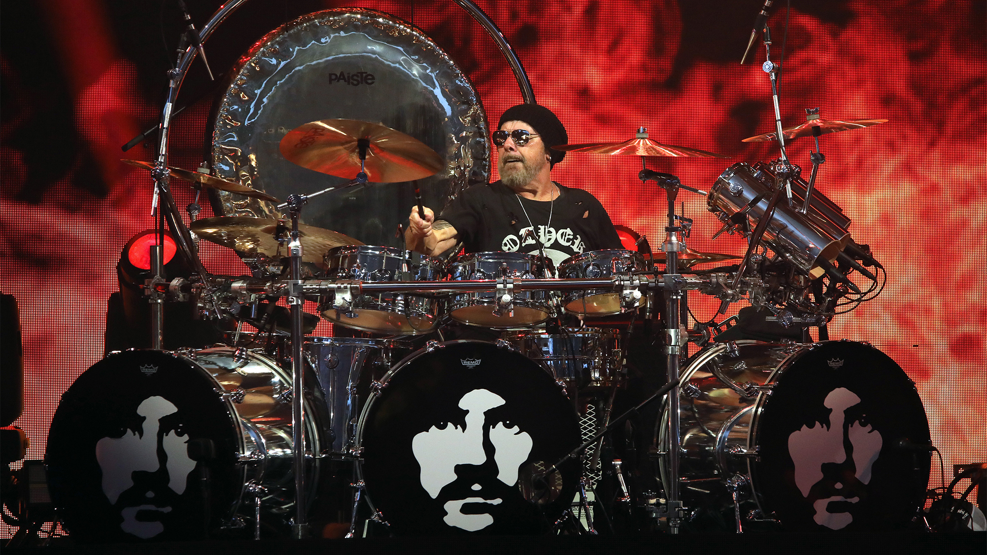 Jason Bonham performs at Budweiser Stage on July 31, 2024 in Toronto, Ontario.