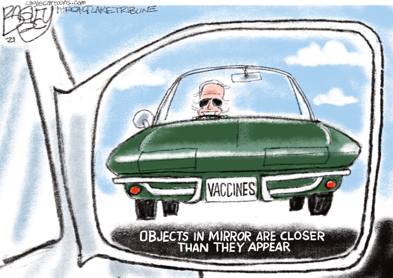 Political Cartoon U.S. biden covid vaccines