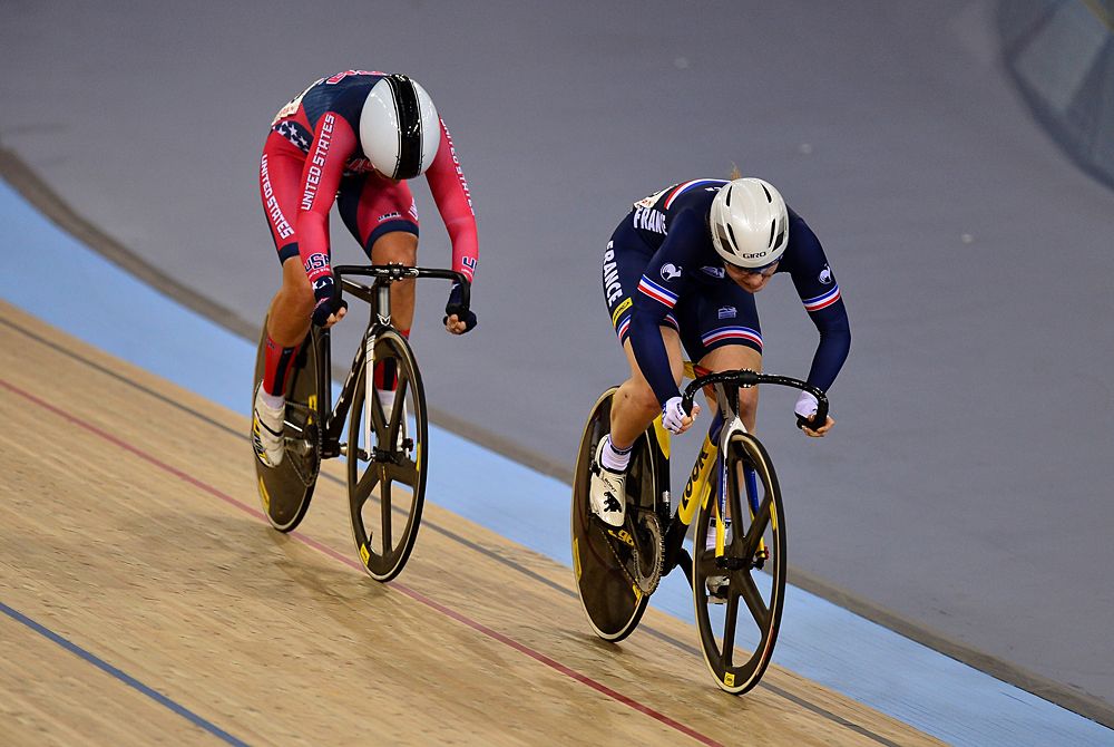 Laurie Berthon (France) topped Sarah Hammer (USA) in the omnium