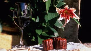 Bordeaux wine and cannelé