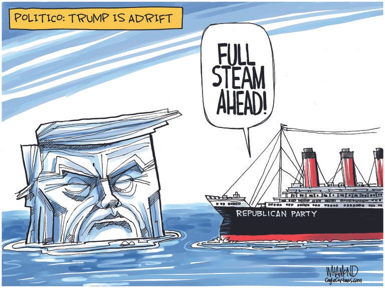 Political Cartoon U.S. trump gop