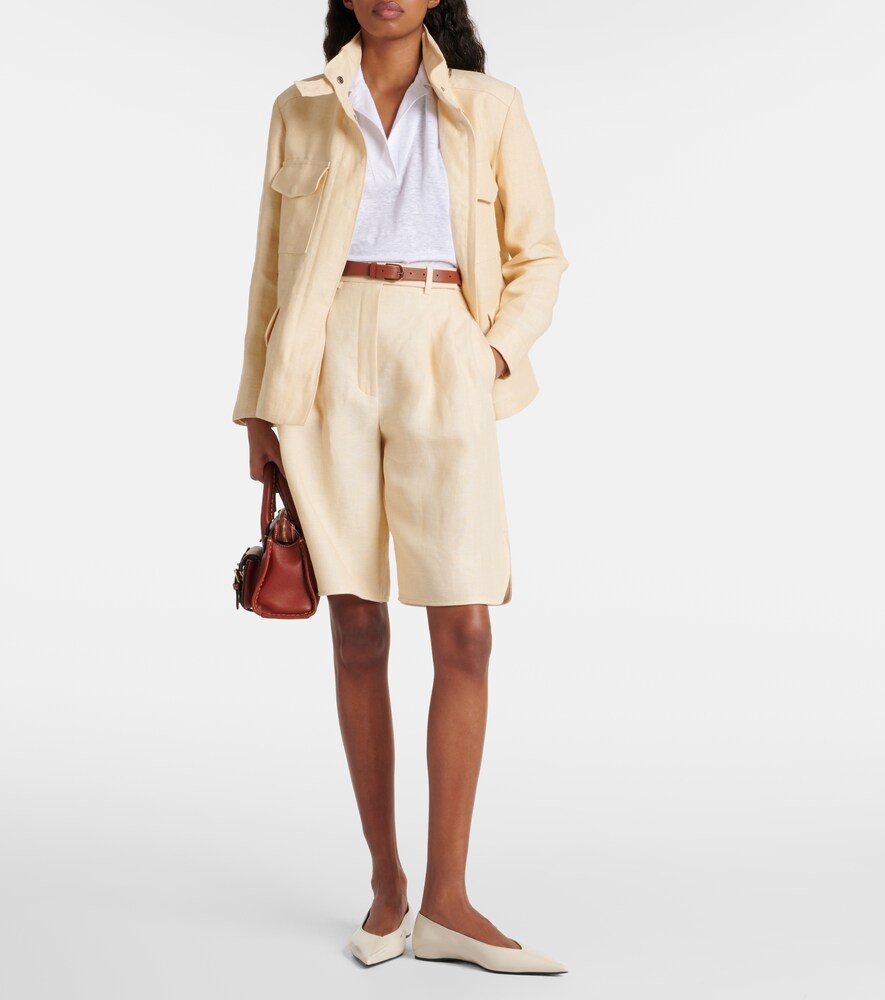 Linen Bermuda Shorts