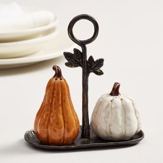 Gourd Stoneware Salt & Pepper Shakers