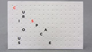 Curious Space’s business card design conveys the concept behind the agency perfectly
