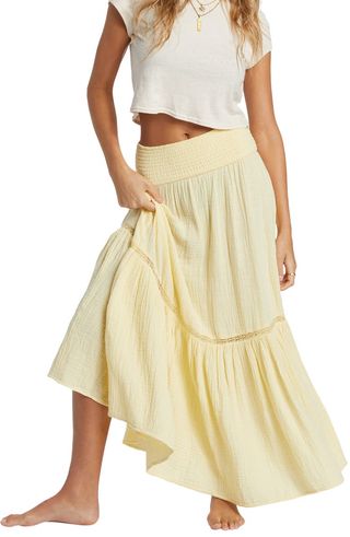 In the Palms Tiered Cotton Maxi Skirt