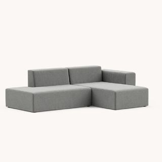 A modular grey sofa