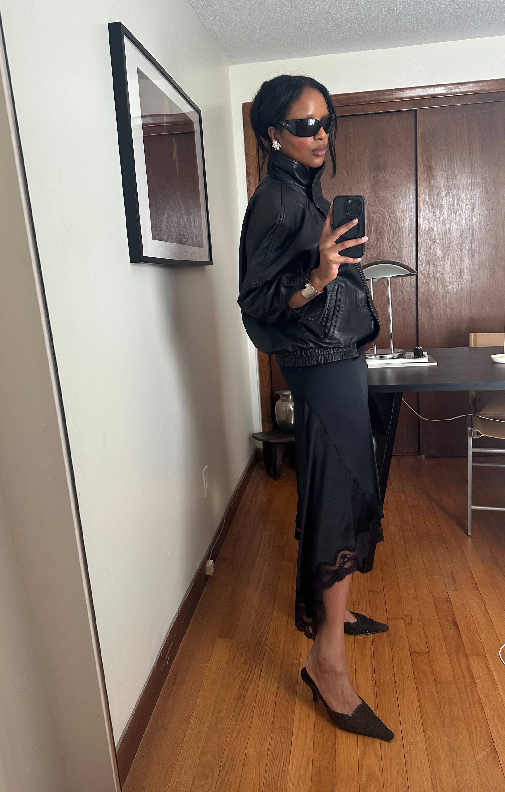 Maya Moore wearing cluster earrings