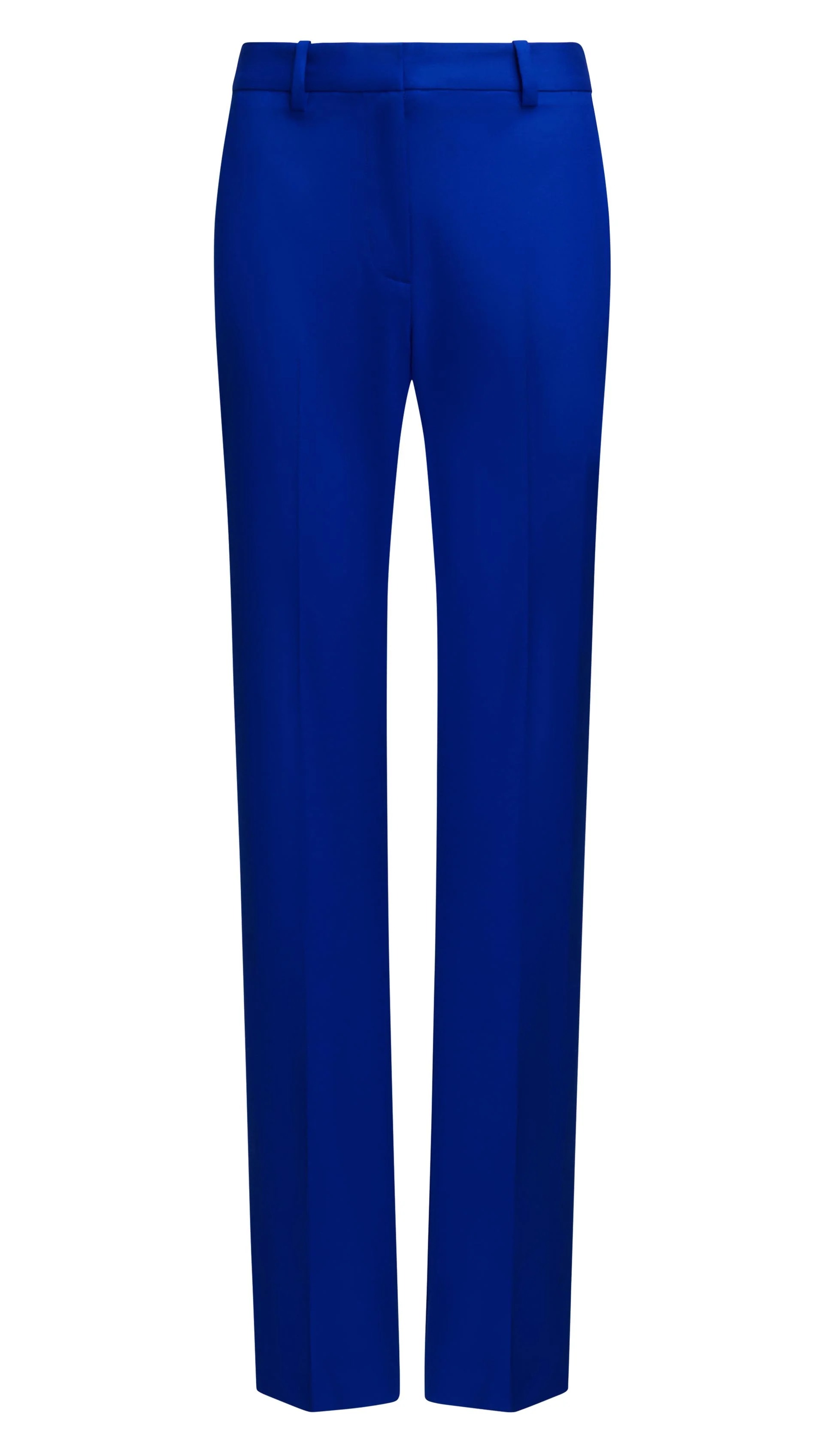 Straight Leg Trouser in Seasonless Wool | Lapis
