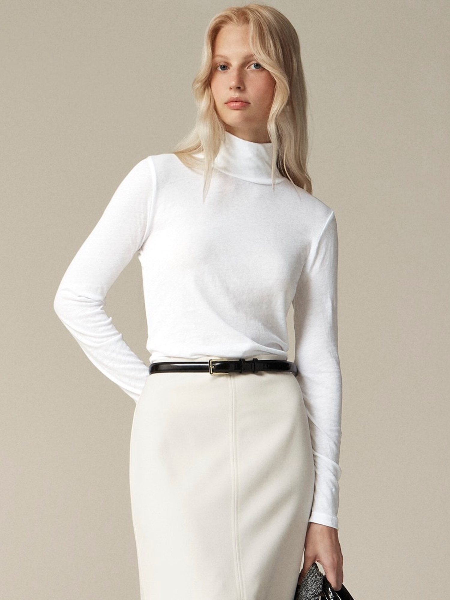 J.Crew, Tissue Crepe Turtleneck