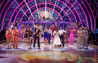 The celebrities and their dance partners on week one of Strictly Come Dancing 