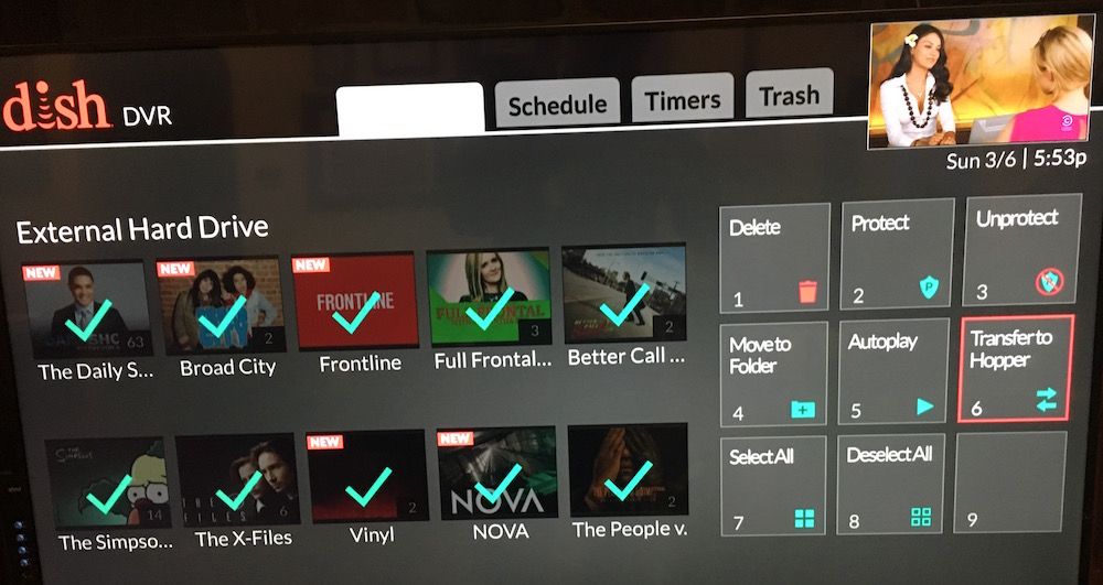 How to Transfer Dish DVR Recordings to a New Hopper Tom