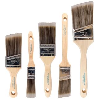 Paintbrush set with wooden handles