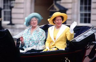 Queen Mother With Princess Margaret At Trooping The Colour