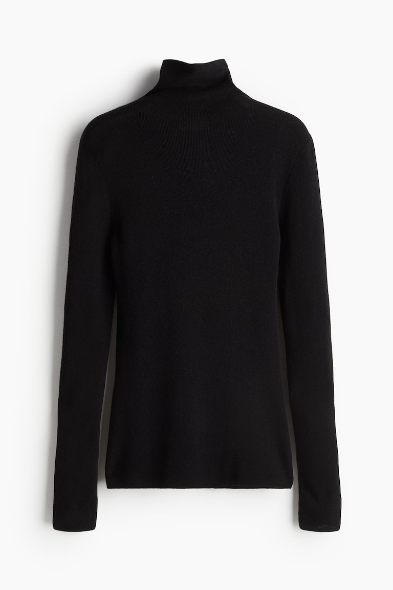 Cashmere-Blend Polo-Neck Jumper