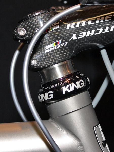 And why would you use a straight titanium headset spacer when you can mill it down first?