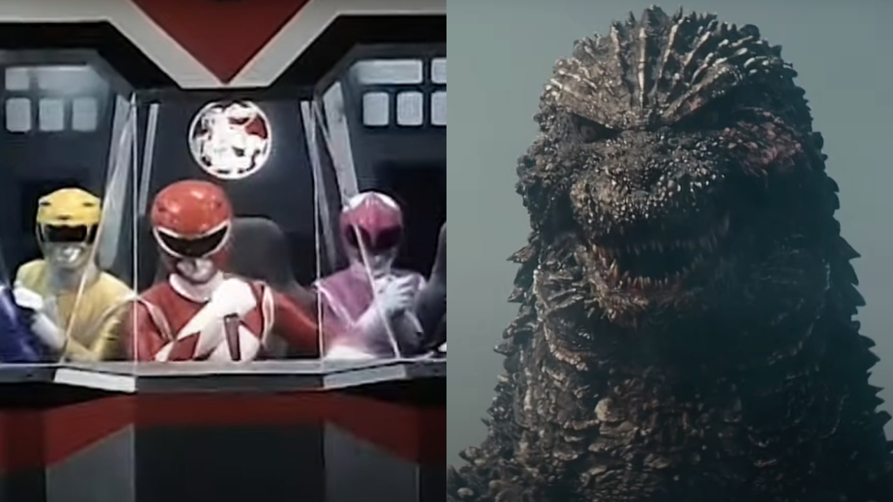 Power Rangers in Mighty Morphin Power Rangers and Godzilla in Godzilla Minus One