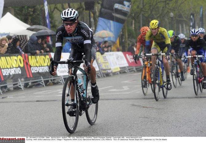 A very cold Rigoberto Uran
