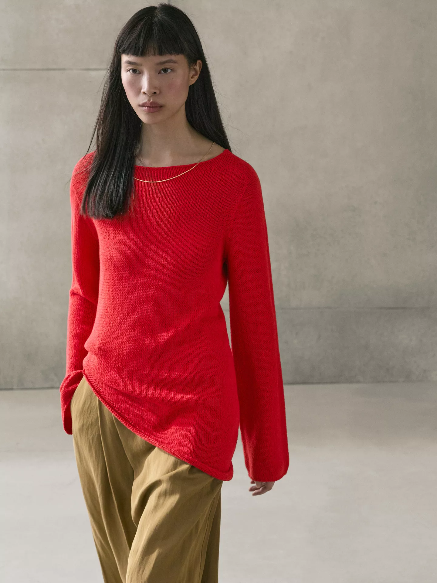 Massimo Dutti, Asymmetric Knit Sweater