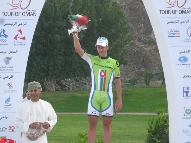 Peter Sagan (Cannondale) on the podium