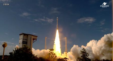 An Arianespace Vega C rocket launches South Korea’s KOMPSAT-7 Earth-observing satellite from Kourou, French Guiana, on Dec. 1, 2025.