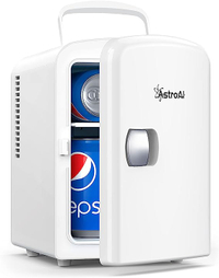 2. AstroAI Mini Fridge, 4 Liter/6 Can AC/DC Portable Thermoelectric Cooler and Warmer | Was $56.99